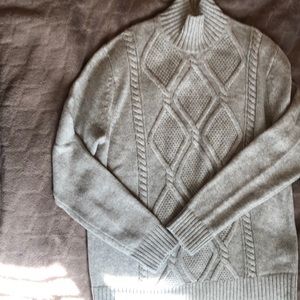 Italian merino blend  yarn grey sweater